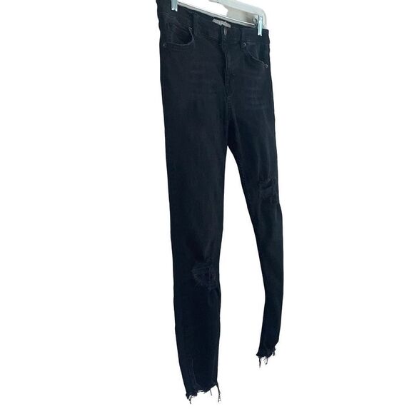 Free People Faded Black Distressed Skinny Jean - Picture 14 of 15